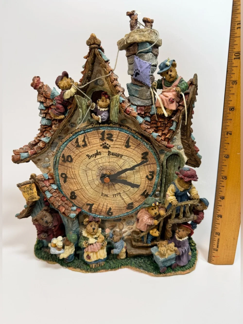 The Danbury Mint Boyds Bears Wall Clock No Time Waits for No Bear **Read**